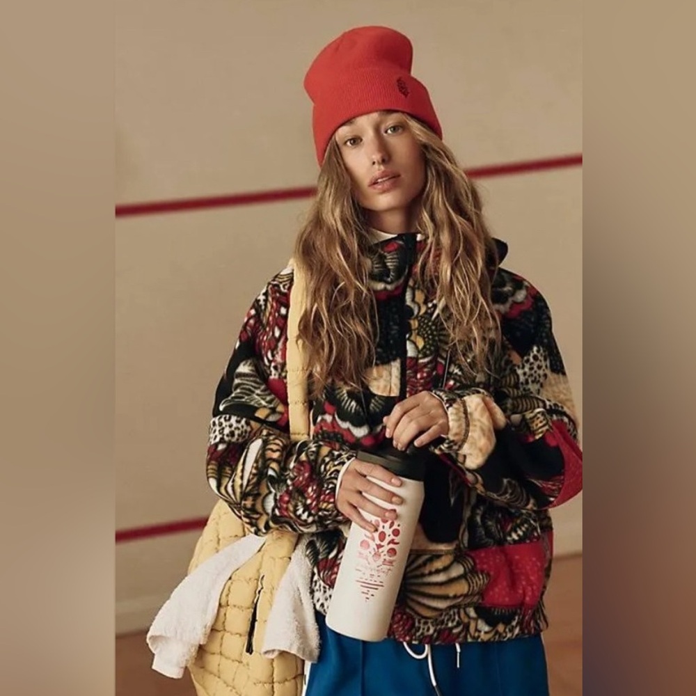 Free people Movement Wild And Free Printed Fleece Pullover